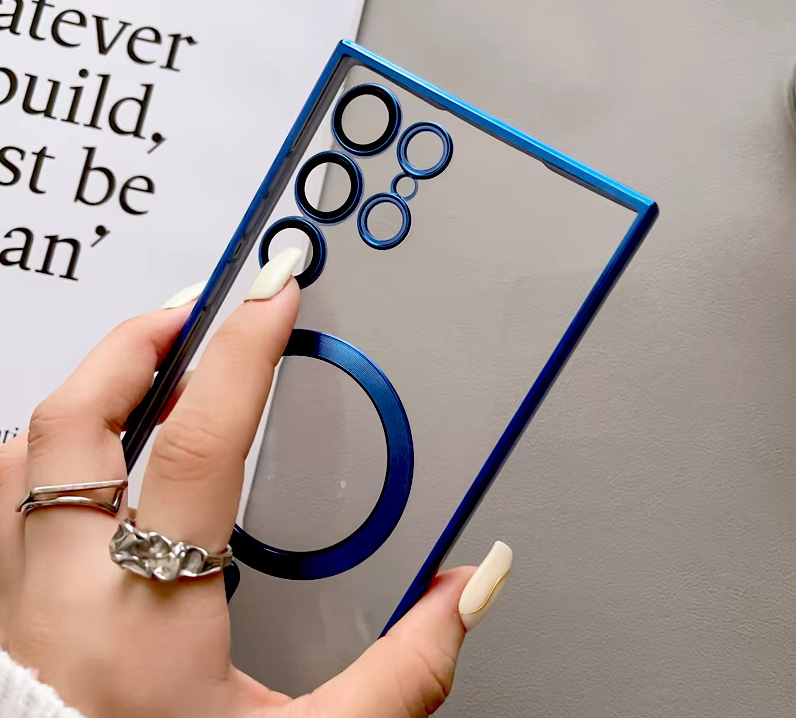 Samsung Galaxy Magsafe Cover/Case For S25 Ultra, S24 Ultra, S23 Ultra, S22 Ultra, S21 Ultra Luxury Magsafe Clear Case/Cover