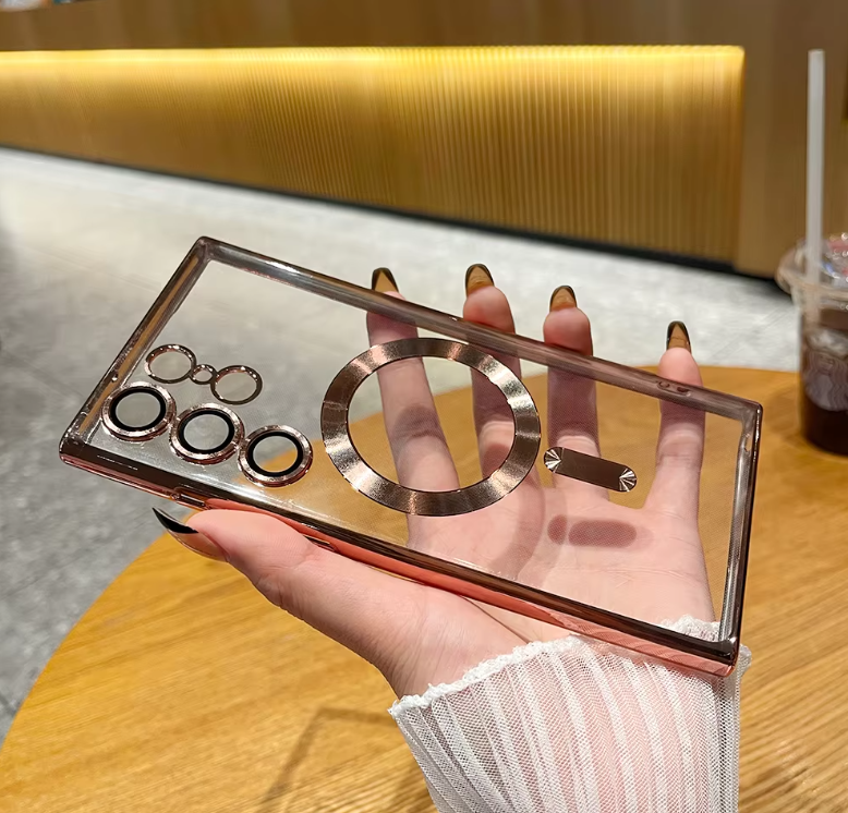 Samsung Galaxy Magsafe Cover/Case For S25 Ultra, S24 Ultra, S23 Ultra, S22 Ultra, S21 Ultra Luxury Magsafe Clear Case/Cover