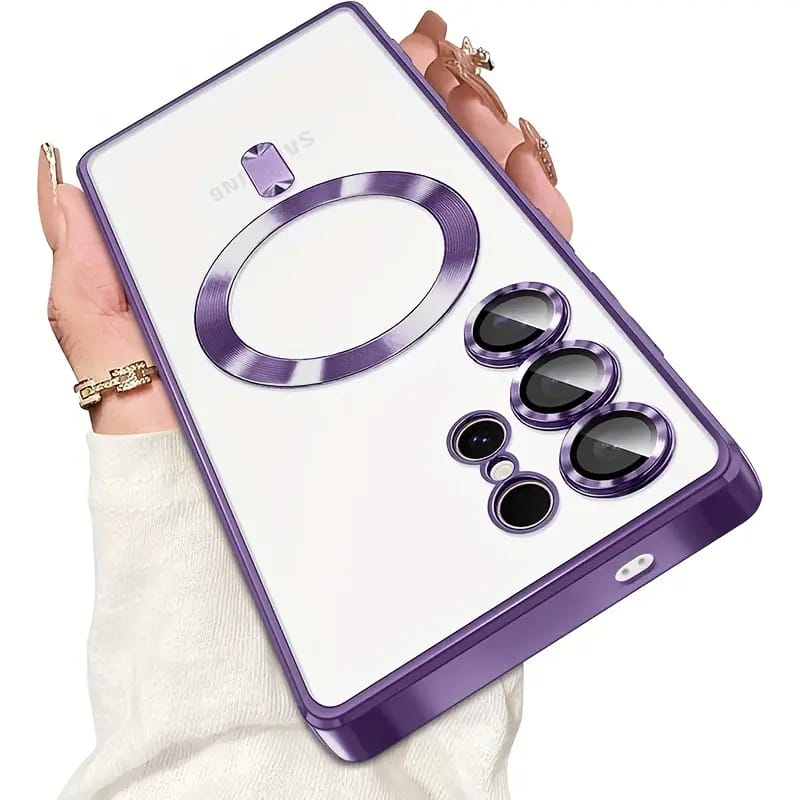 Samsung Galaxy Magsafe Cover/Case For S25 Ultra, S24 Ultra, S23 Ultra, S22 Ultra, S21 Ultra Luxury Magsafe Clear Case/Cover