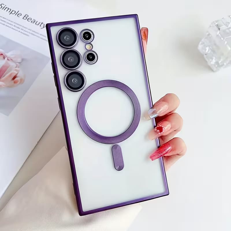 Samsung Galaxy Magsafe Cover/Case For S25 Ultra, S24 Ultra, S23 Ultra, S22 Ultra, S21 Ultra Luxury Magsafe Clear Case/Cover