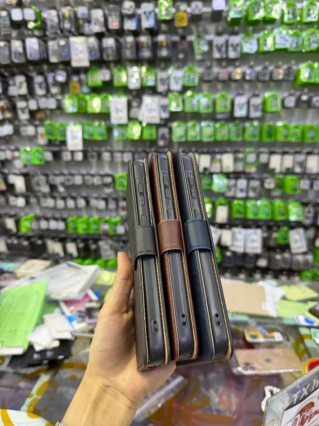 Realme Flip Cover/Case C51, C53, Note 50 Flip Genuine Leather Wallet case (4 Credit Card Holder) for Women/Men full screen protection