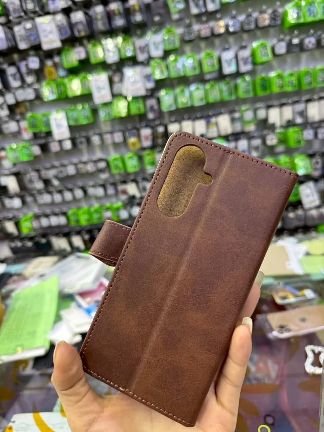 Realme Flip Cover/Case C51, C53, Note 50 Flip Genuine Leather Wallet case (4 Credit Card Holder) for Women/Men full screen protection