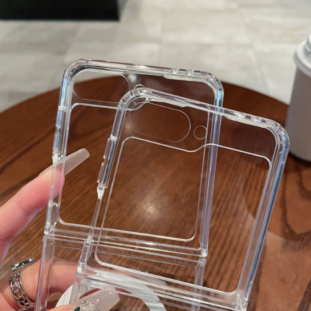 Samsung Galaxy Magsafe cover/case for Z Fold 7, Z Fold  6, Z Fold  5, Z Fold 4, Z Fold 3/ Z Flip 7, Z Flip 6, Z Flip 5, Z Flip 4, Z Flip 3 Clear Full Camera Protection Luxury Cover wireless charging