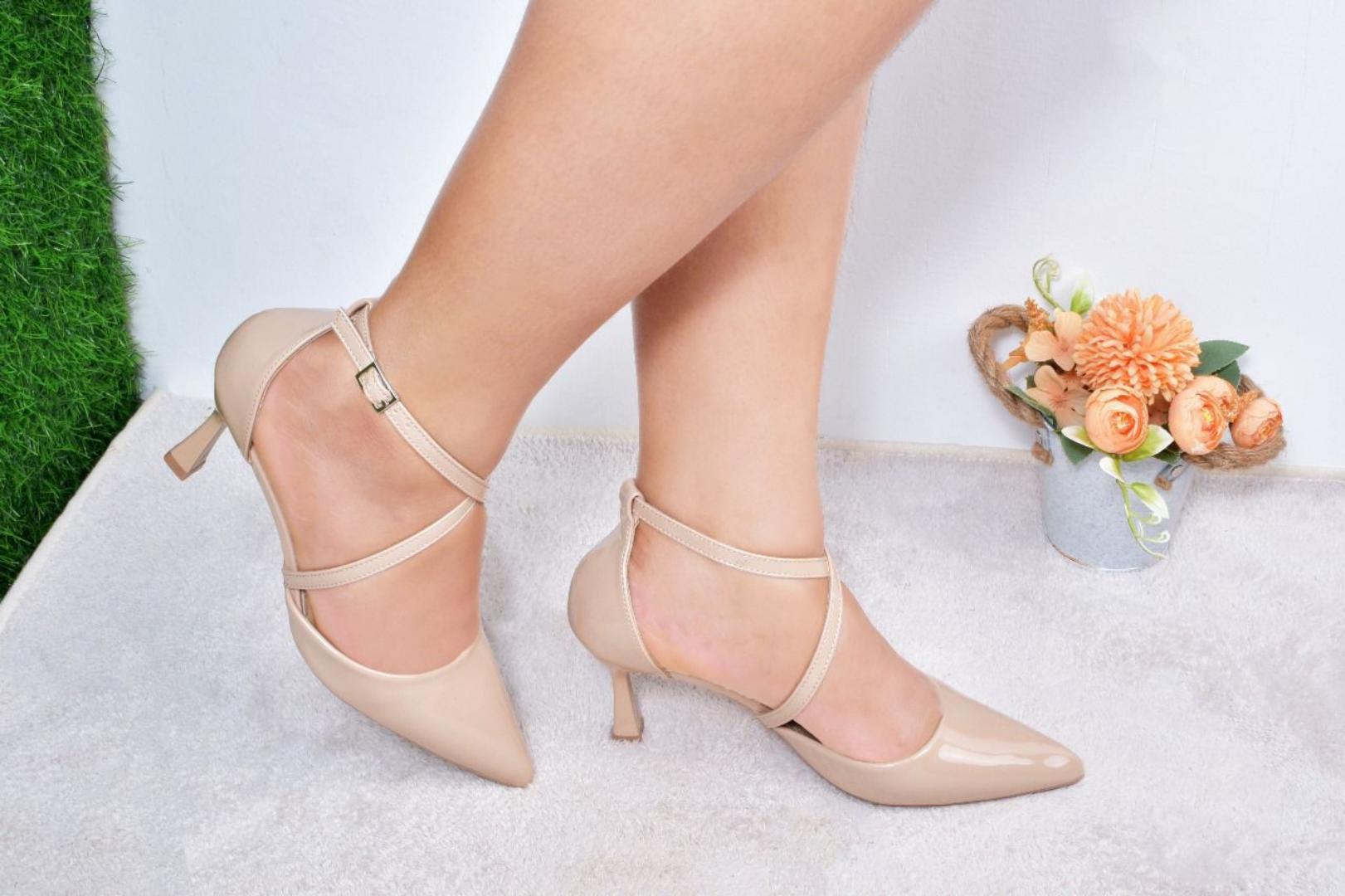 New Arrivals Women’s Mid Heel Shoes Soft PU Leather Ladies Shoes Ladies Office African Fashion Female Holiday Party Birthday Girlfriend Gift Mom Wife Casual Girl’s High Heels