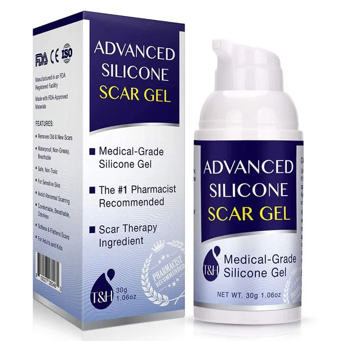 Advanced Scar Gel Medical-Grade Silicone for Face, Body, Stretch Marks, C-Sections, Surgical, Burn, Acne, Old & New Scars