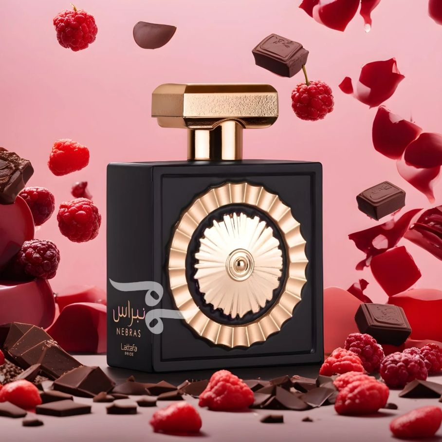 NEBRAS by Lattafa Pride a Blend of Berries Mandarin Vanilla Amber Musk Cacao Rose Deep Sensual Sweetness Slight Aromatic Touch Gets The Attention WAJOOD