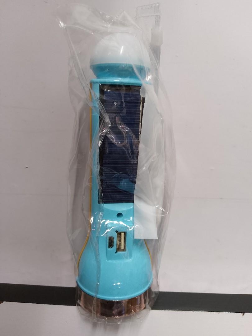 Rechargeable torch with micro USB cable solar charging flashlight with 2 mode of light