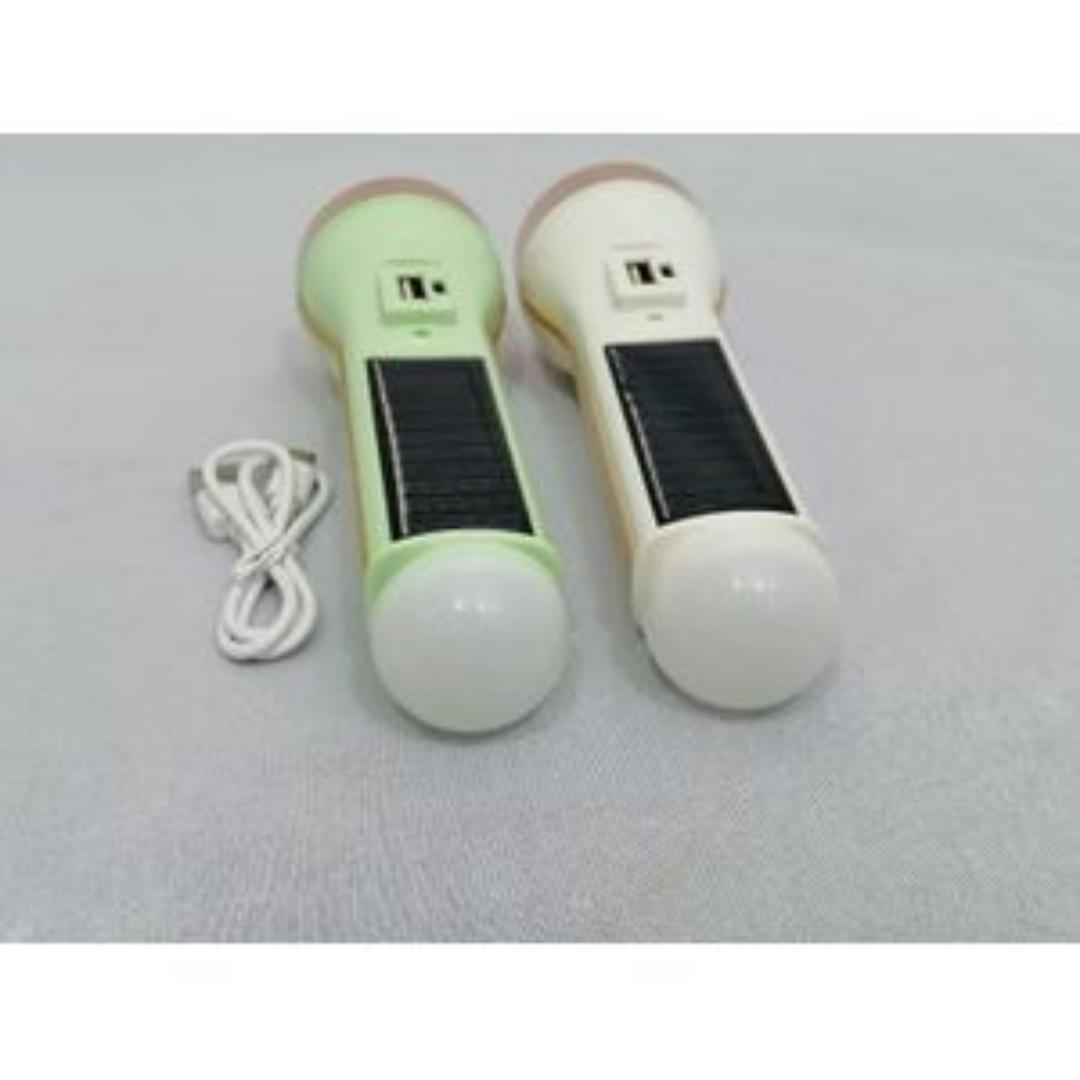 Rechargeable torch with micro USB cable solar charging flashlight with 2 mode of light