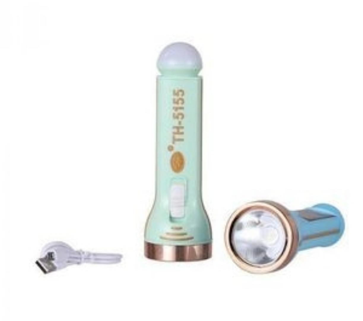 Rechargeable torch with micro USB cable solar charging flashlight with 2 mode of light