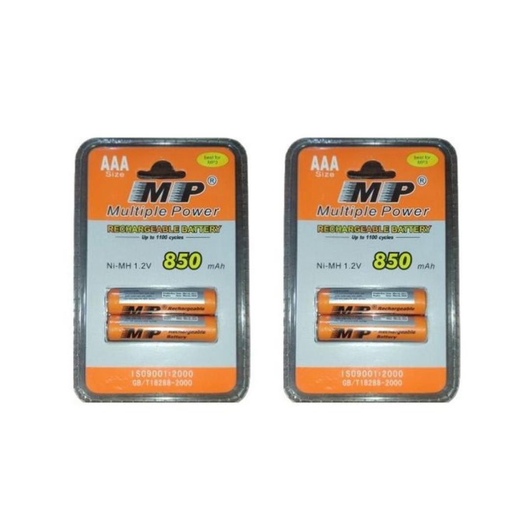 Triple A rechargeable batteries and Mp universal charger