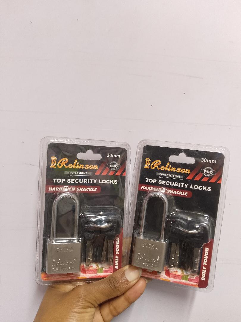 2 pieces of Rolinson long neck padlock 30mm with 4 keys