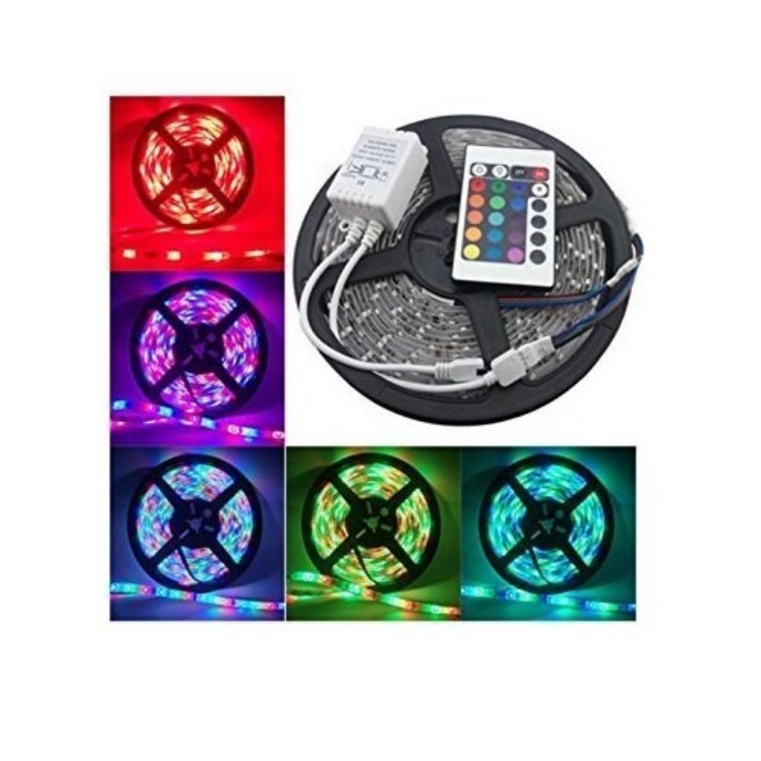 led strip light 5 metres long controlled by a remote to change colors