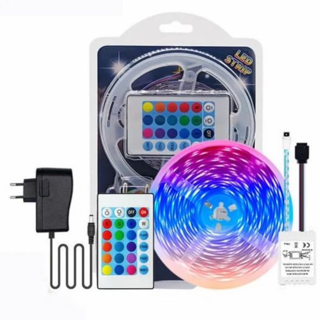 led strip light 5 metres long controlled by a remote to change colors