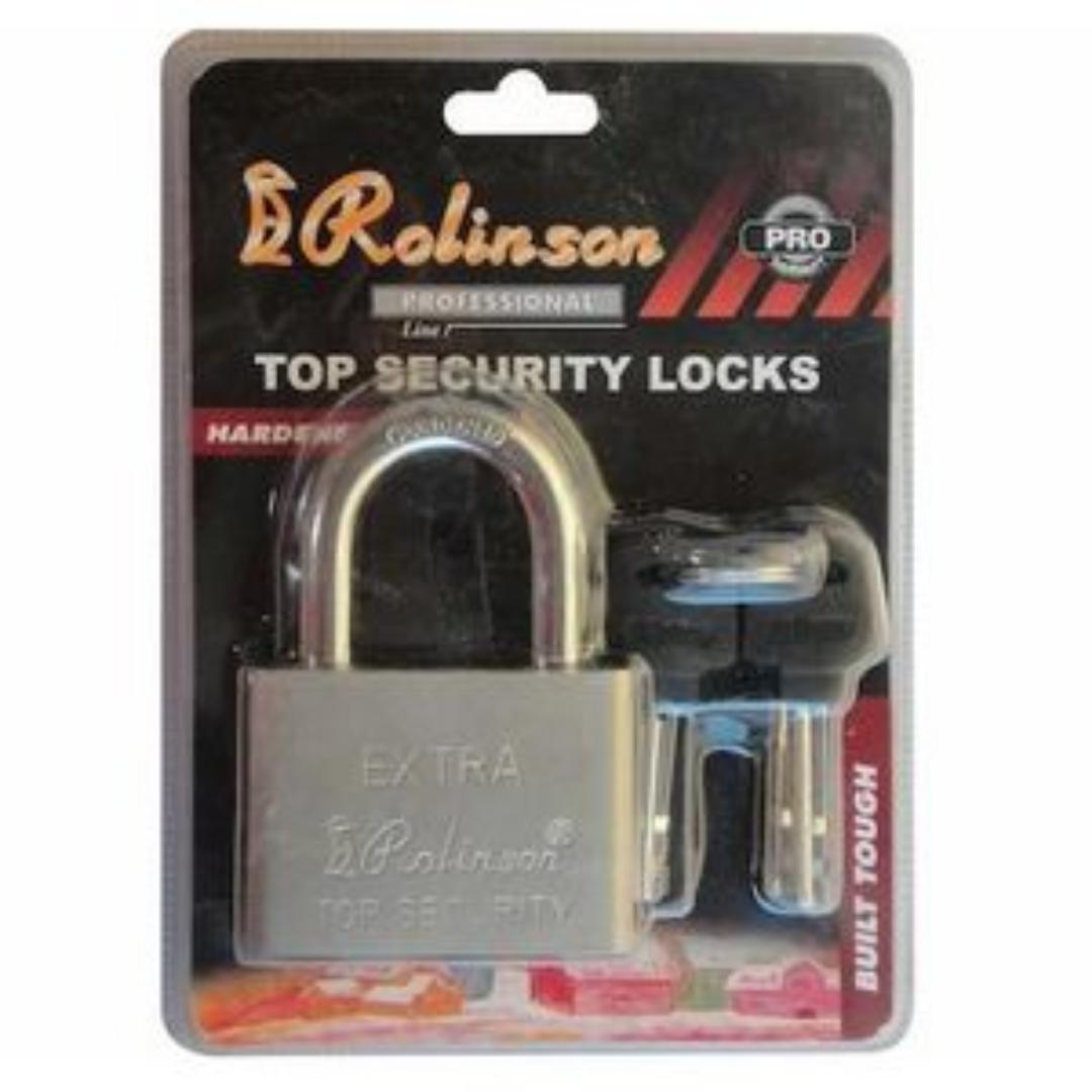 Rolinson Padlock made of hardened steel anti-rust anti-theft anti-saw padlock with 4 keys