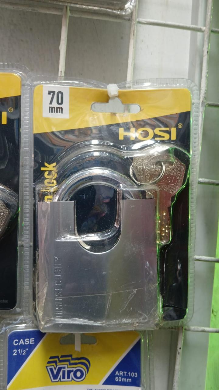 Hosi Padlock made of hardened steel 60mm and 70mm for commercial and residential use