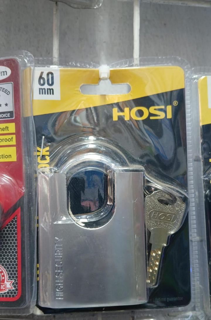 Hosi Padlock made of hardened steel 60mm and 70mm for commercial and residential use