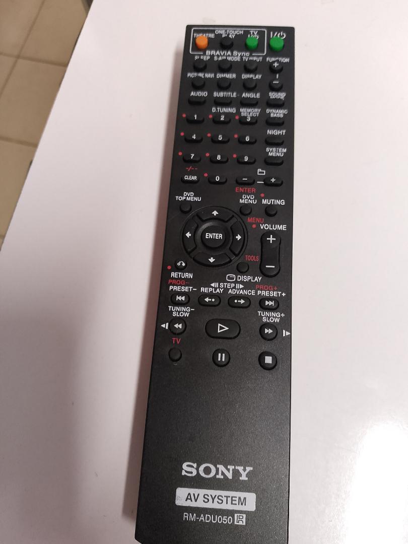 Sony system home theater remote control which uses double A batteries