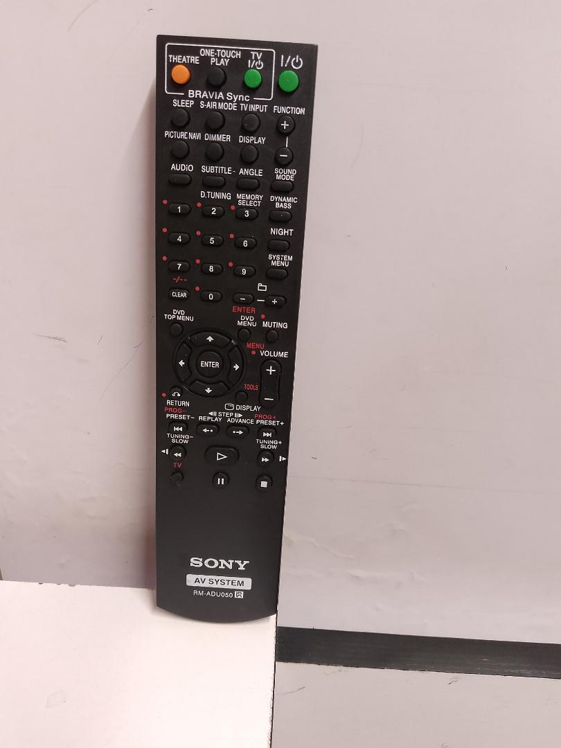 Sony system home theater remote control which uses double A batteries