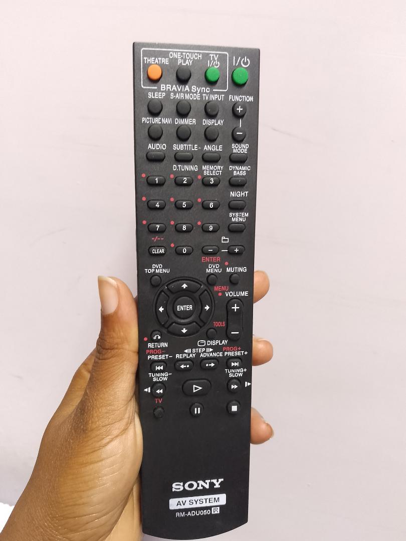Sony system home theater remote control which uses double A batteries