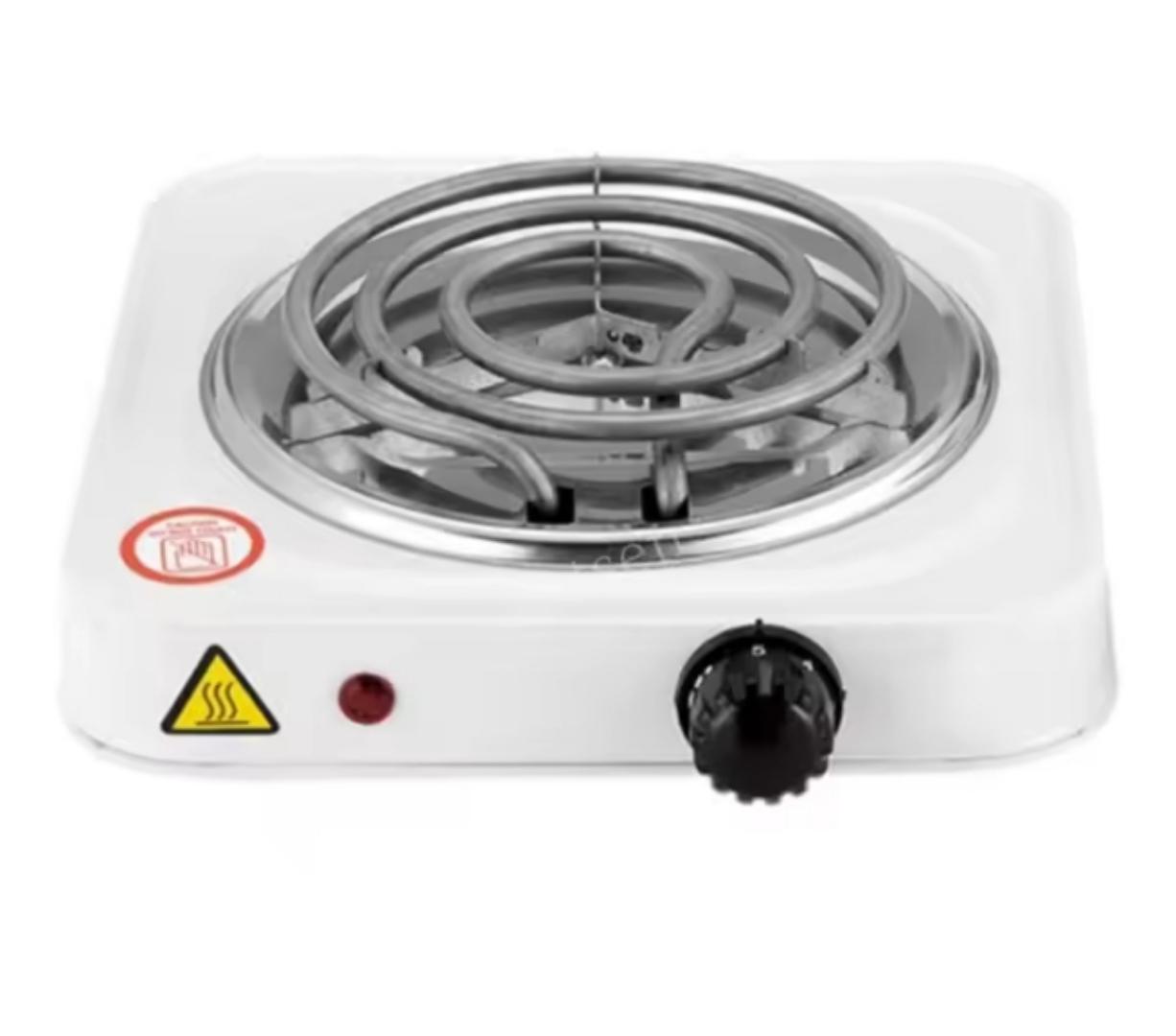 Electric hot plate single cooking coil burner which heat can be regulated