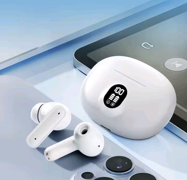 Black colour Oraimo earpods true wireless earphones with buds and noise cancellation also effective range upto 10 Metres