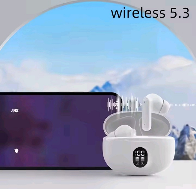 Black colour Oraimo earpods true wireless earphones with buds and noise cancellation also effective range upto 10 Metres