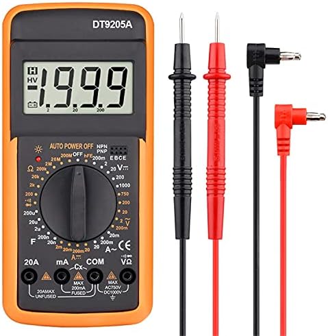 Digital Multimeter AC/DC voltage measurements ammeter ohmmeter current tester and LCD display