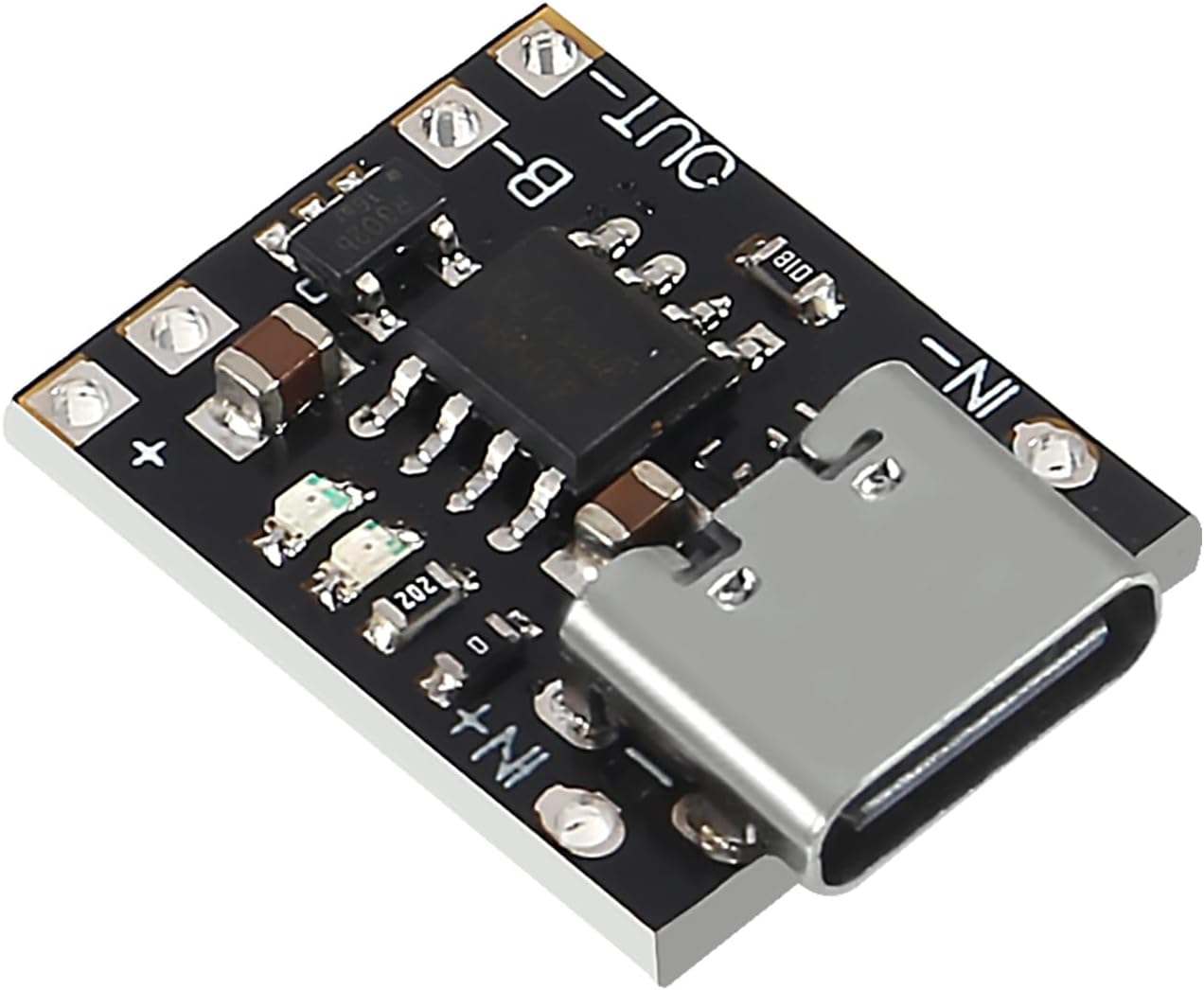 Mini USB Type C 3.7V Lithium Battery Charger Board 4.2V Charging Module with Protection Circuit and LED Charge Indicators(Type-C Port)