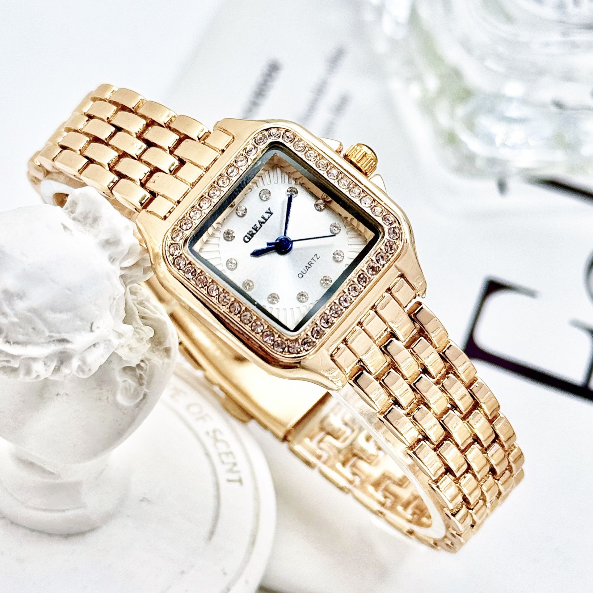 Women Watch Light Luxury Brand Business Gold Stainless Steel Ladies Fashion Quartz Watches Female Clock Bracelet Wristwatch