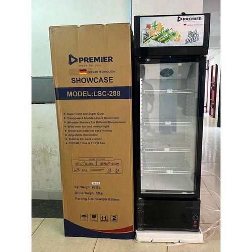 Premier Show Case Chiller 288L Quality Showcase Fridge with guard gift
