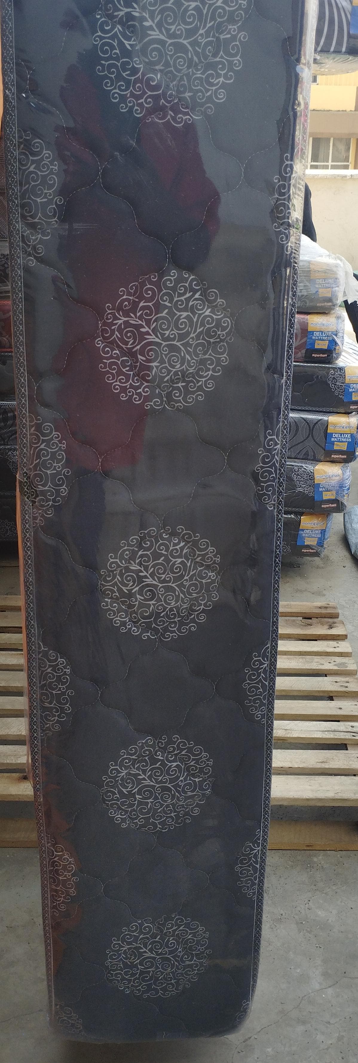 6×6×12 inch quilted morning glory superfoam medium density mattress