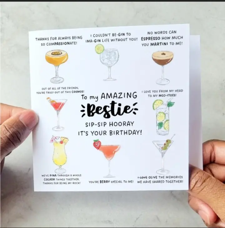 Bestie Birthday Card – Thoughtful Gift for Your Best Friend | Perfect for Gift Box, Gift Set, and Gift Package