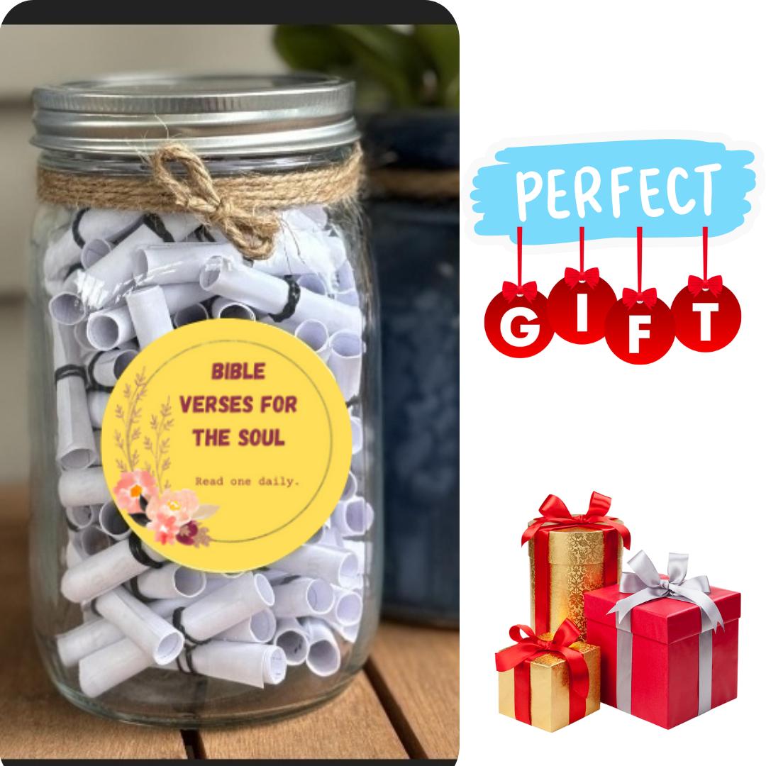 90 pcs Bible verse jar, gift for men, gift for women, gift set gift box, gift package gift hamper "Blessings in a Jar – A Gift of Faith & Encouragement"

,