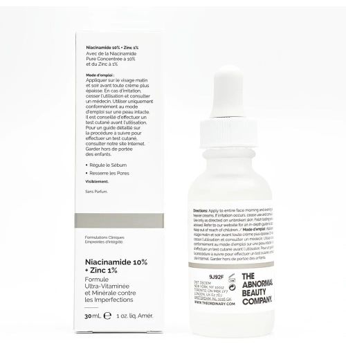 The Ordinary Niacinamide 10% + Zinc 1% Face Serum - 30ml For Oil Control & Minimising Pores