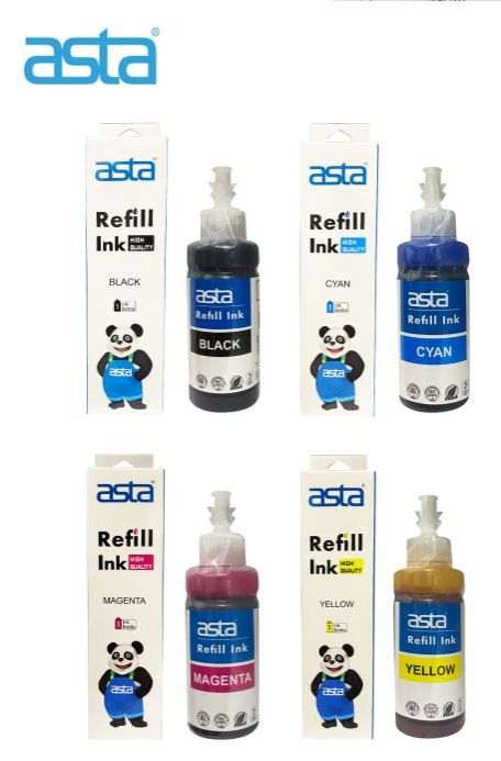 Universal Printer Ink - 100ml, Colour Set: Black, Cyan, Yellow, Magenta (ASTA)