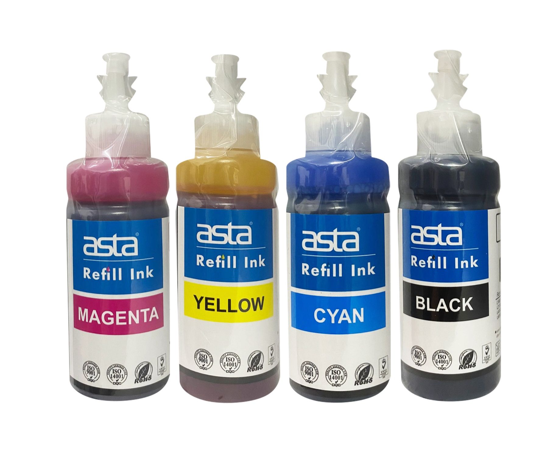 Universal Printer Ink - 100ml, Colour Set: Black, Cyan, Yellow, Magenta (ASTA)