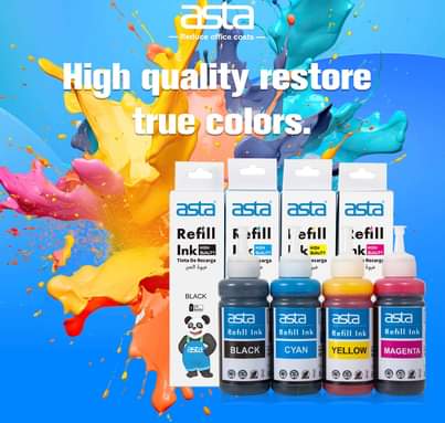 Universal Printer Ink - 100ml, Colour Set: Black, Cyan, Yellow, Magenta (ASTA)