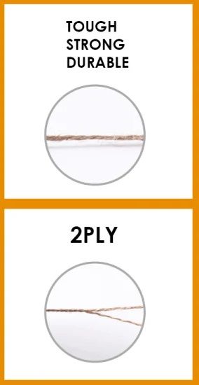 Natural Jute Twine Rope - 70M Length, High-Strength Material & 2-Ply Twining
