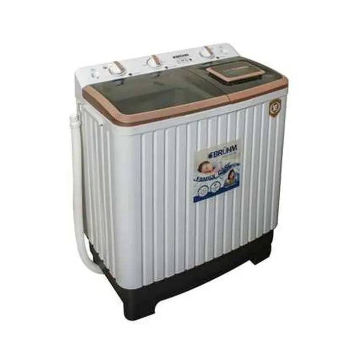 Bruhm BWT-120H Twin Tub Washing Machine 12kg Low Noise Operation 5.5kg Spin Capacity All-in-One Washer&Dryer Energy Efficient Compact Design, Easy-to-Use Controls Durable Build 1 Yr Wrty