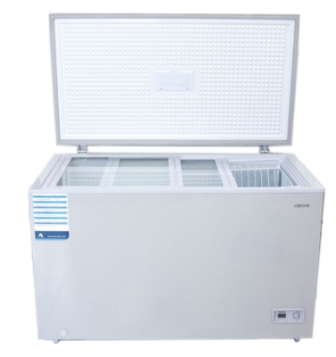 Bruhm BCF-498SD Chest Freezer 400L Sliding Glass Door Interior LED Lighting Lock & Key for Security Energy Efficient Durable Build Spacious Storage Ideal for Home or Business Use 1 Yr Wrty