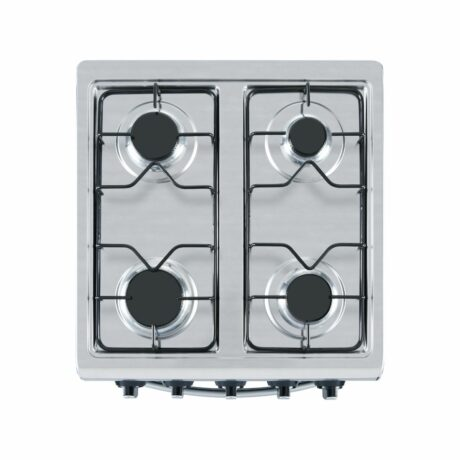Bruhm 50x50 All Gas Standing Cooker BGC-5540IF Gas oven with adjustable legs Double glass oven door Manual ignition Inox work top Adjustable legs Silver