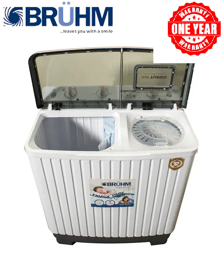Bruhm 8Kg Twin Tub Washing Machine BWT-080H Wash And Spin Capacity Low Noise Motor System quality washer washing machine