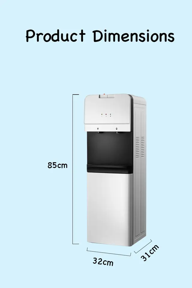 Bruhm Hot And Normal Free Standing Water dispenser BDS-HN553 100-240V/50/60Hz With Storage Cabinet Perfect For Home And Office use   Automatic water temperature control Over Heat protection