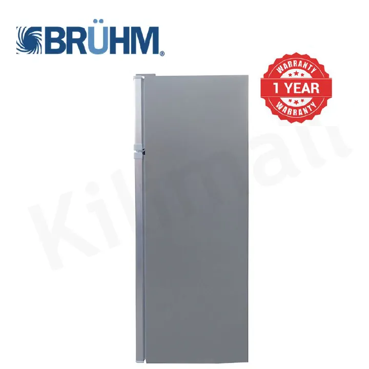 Bruhm 134Ltrs Double Door Fridge BFD 150MD Frost Free Refrigerator Mechanical temperature control 2 Glass fridge shelves Interior light Crystal door lock and key 1Yr Warranty