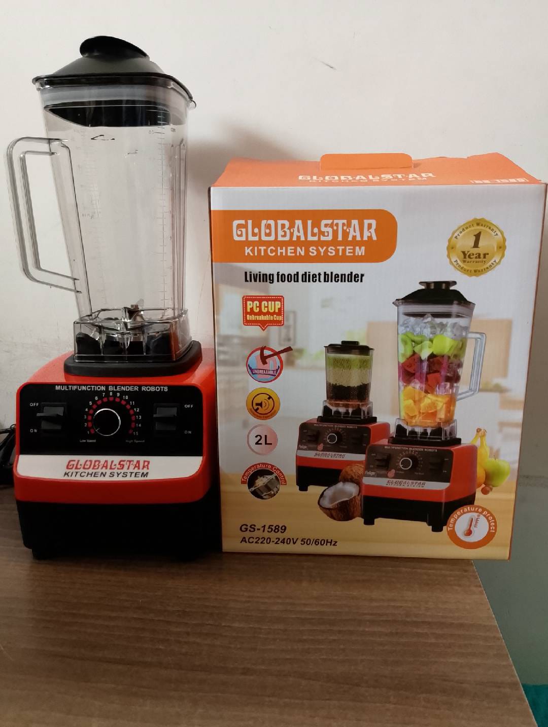 2 L GLOBALSTAR (GS-1589) MULTIFUNCTIONAL COMMERCIAL BLENDER