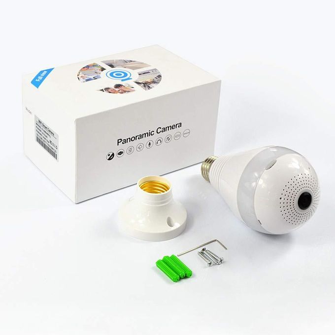 Panoramic 360 Degrees Cctv Bulb Wi-Fi Hidden Camera