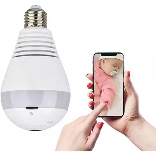 Panoramic 360 Degrees Cctv Bulb Wi-Fi Hidden Camera