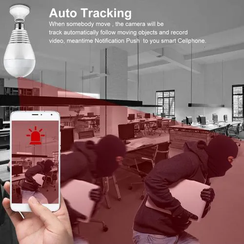 Panoramic 360 Degrees Cctv Bulb Wi-Fi Hidden Camera