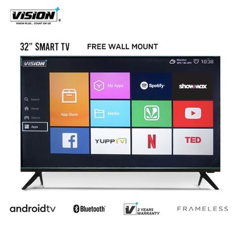 Vision Plus 32" Inch, BLUETOOTH, FRAMELESS, SMART ANDROID TV