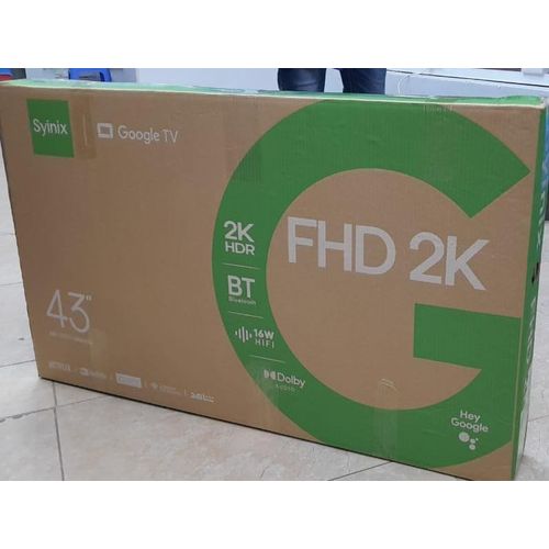 Synix 43" Full HD Smart Android , Bluetooth Connectivity, Full HD TV Smart Android Television, Inbuilt Decoder for local channels, Netflix ,YouTube ,App Store, Wi-Fi Connectivity